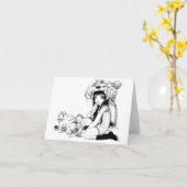 Symbiotic Friends Note Card Karte (Gelbe Blume)