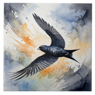 Symbiotic Sky Dancer: Graceful Swift BIrd Fliese