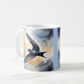 Symbiotic Sky Dancer: Graceful Swift BIrd Kaffeetasse (Vorderseite Links)