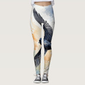 Symbiotic Sky Dancer: Graceful Swift BIrd Leggings (Vorderseite)