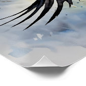 Symbiotic Sky Dancer: Graceful Swift BIrd Poster (Ecke)