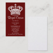 Symbol 02 - Weiß auf Ruby (Goldkarte) Visitenkarte (Vorne/Hinten)