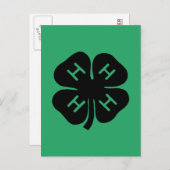 Symbol: 4-H Club Postkarte (Vorne/Hinten)