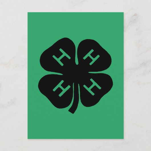 Symbol: 4-H Club Postkarte (Vorderseite)