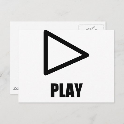 Symbol abspielen postkarte (Vorne/Hinten)