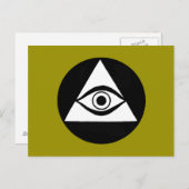 Symbol: Alle sehen Auge Postkarte (Vorne/Hinten)