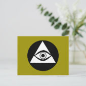 Symbol: Alle sehen Auge Postkarte (Stehend Vorderseite)