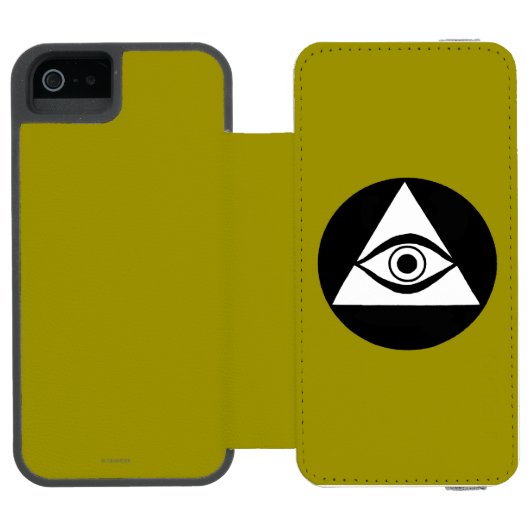 Symbol: Alles sehende Auge Incipio iPhone Geldbeutel-Hülle (Folio Geöffnet)