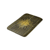 Symbol Apollo Sun auf griechischem Schlüsselmuster Badematte (Schrägansicht)