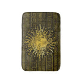 Symbol Apollo Sun auf griechischem Schlüsselmuster Badematte (Vorderseite Vertikal)