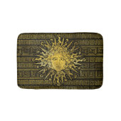 Symbol Apollo Sun auf griechischem Schlüsselmuster Badematte (Vorderseite)