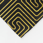 Symbol Apollo Sun auf griechischem Schlüsselmuster Fleecedecke (Ecke)