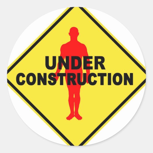 Symbol "Arbeit" Runder Aufkleber (Vorderseite)