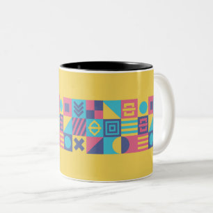 Symbol Art Design Gelb Zweifarbige Tasse