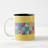 Symbol Art Design Gelb Zweifarbige Tasse (Links)