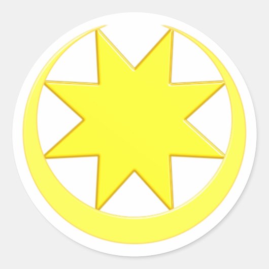 Symbol Astarte Ishtar Runder Aufkleber (Vorderseite)