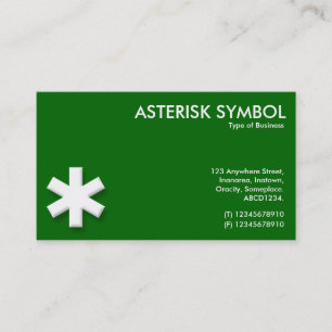 Symbol Asterisk - Grün (006600) Visitenkarte