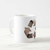 Symbol auf Weiß gerecycelt Kaffeetasse (Vorderseite Links)