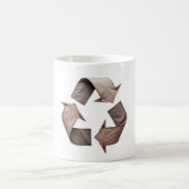 Symbol auf Weiß gerecycelt Kaffeetasse (Mittel)