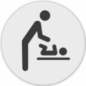Symbol-Aufkleber für Babywechselstation Aufkleber (Vorderseite)