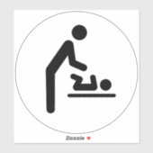 Symbol-Aufkleber für Babywechselstation Aufkleber (Blatt)
