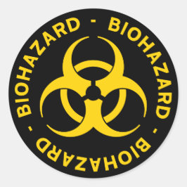 Symbol-Aufkleber für die gelbe Biogefährdung Runder Aufkleber