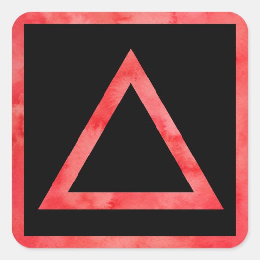 Symbol-Aufkleber für Feuerelemente Quadratischer Aufkleber (Vorderseite)