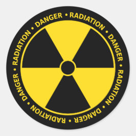 Symbol-Aufkleber für Gelb und Schwarz Runder Aufkleber