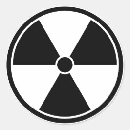 Symbol-Aufkleber für Schwarz-Weiß-Strahlung Runder Aufkleber