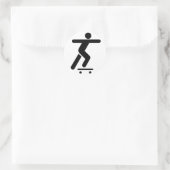 Symbol-Aufkleber für Skateboarding Runder Aufkleber (Tasche)
