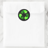 Symbol-Aufkleber gerecycelt Runder Aufkleber (Tasche)