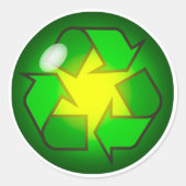 Symbol-Aufkleber gerecycelt Runder Aufkleber (Vorderseite)