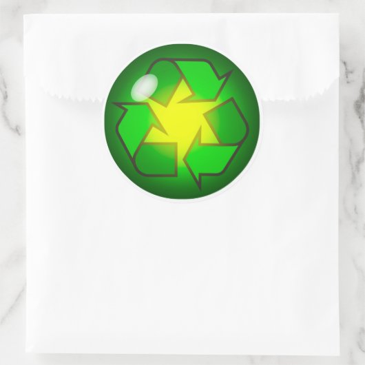Symbol-Aufkleber gerecycelt Runder Aufkleber (Tasche)