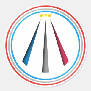 Symbol Awen Neo Druiden Barden Runder Aufkleber