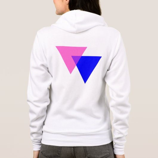 Symbol Bisexualität Hoodie (Rückseite)