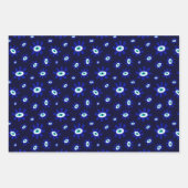 Symbol Blau und Weiß Geschenkpapier Set (Vorderseite 3)