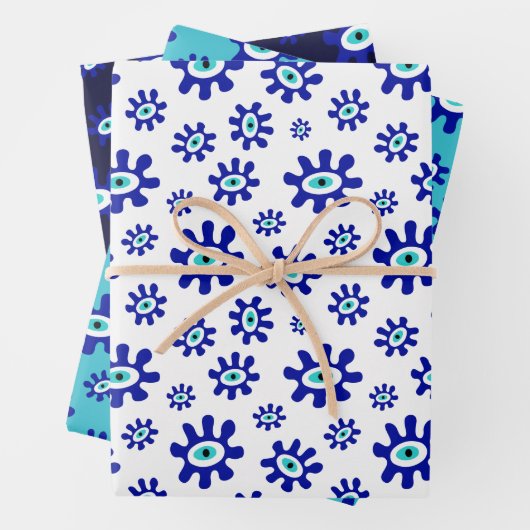 Symbol Blau und Weiß Geschenkpapier Set (Beispiel)