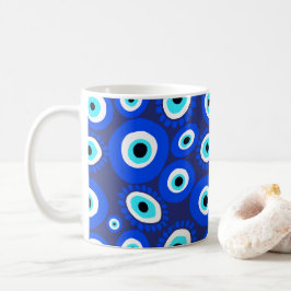Symbol Blau und Weiß Kaffeetasse