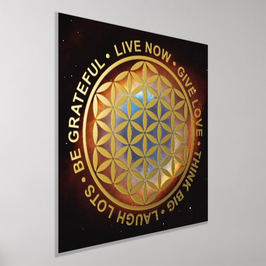 Symbol Blume des Lebens - Lebensregeln 1 Foliendrucke (Ablage )