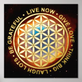 Symbol Blume des Lebens - Lebensregeln 1 Foliendrucke (Vorderseite)