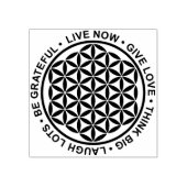 Symbol Blume des Lebens - Lebensregeln 1 Gummistempel (Prägung)