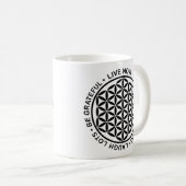 Symbol Blume des Lebens - Lebensregeln 1 Kaffeetasse (VorderseiteRechts)