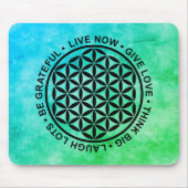 Symbol Blume des Lebens - Lebensregeln 1 Mousepad (Vorne)