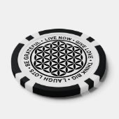 Symbol Blume des Lebens - Lebensregeln 1 Pokerchips (Einzeln)