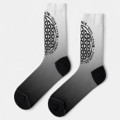 Symbol Blume des Lebens - Lebensregeln 1 Socken (Linkes Detail)