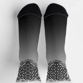 Symbol Blume des Lebens - Lebensregeln 1 Socken (Oben)