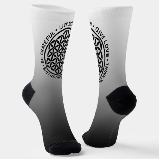 Symbol Blume des Lebens - Lebensregeln 1 Socken (Gewinkelt)