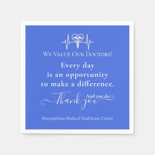 Symbol Bulk für Ärzte Wertschätzung Woche Gesundhe Serviette (Vorderseite)