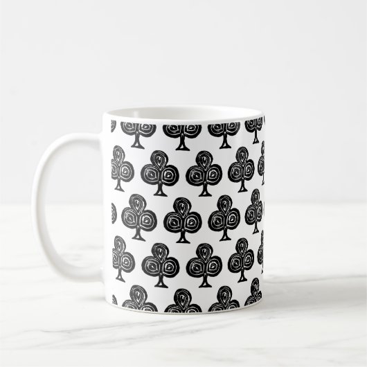 Symbol-Club der Karte Schwarz Form Linschnitt Kaffeetasse (Links)