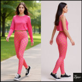 Symbol Club Muster Dunkelrosa Leggings